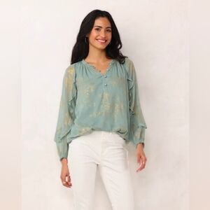 New With Tags Lauren Conrad Peasant Blose Long Sleeved